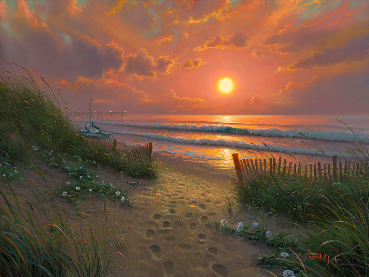 Сияния зари. Художник Mark Keathley.